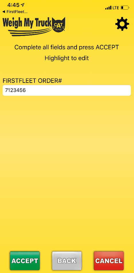 Using CAT Scales App - FirstFleet Support